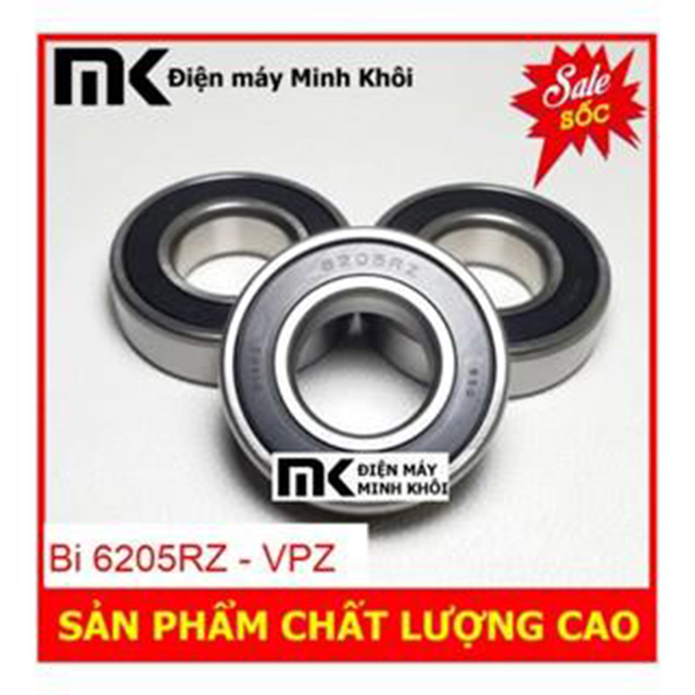 Bạc đạn - Vòng bi 6205RZ - VPZ chính hãng cho động cơ, mô tơ...