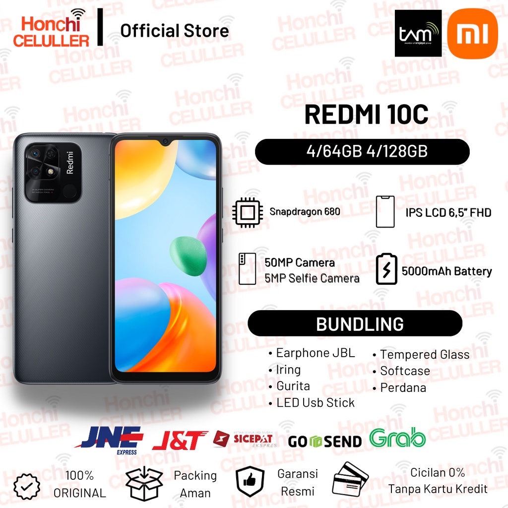Xiaomi Redmi 10C 4/128GB 4/64GB Garansi Resmi Xiaomi Indonesia TAM Harga  1,399,000 Ringgit*Penghantaran Percuma