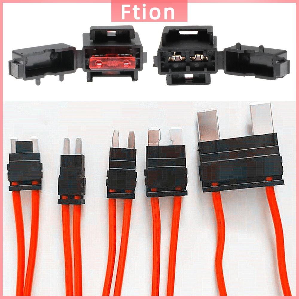 FTION 2pcs Ổ cắm điện Thiết bị điện 16awg Dây nối dài cầu chì Mini micro2 kích thước lớn tiêu chuẩn Hộp cầu chì ACC Giá đỡ cầu chì ô tô