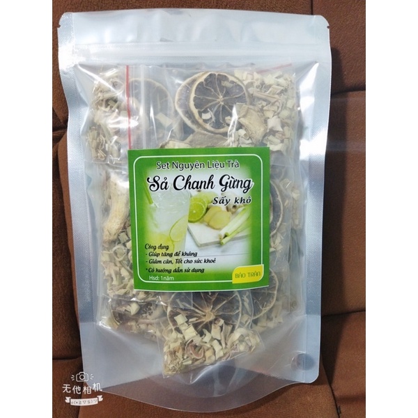Set chanh gừng sả sấy khô - 15 gói