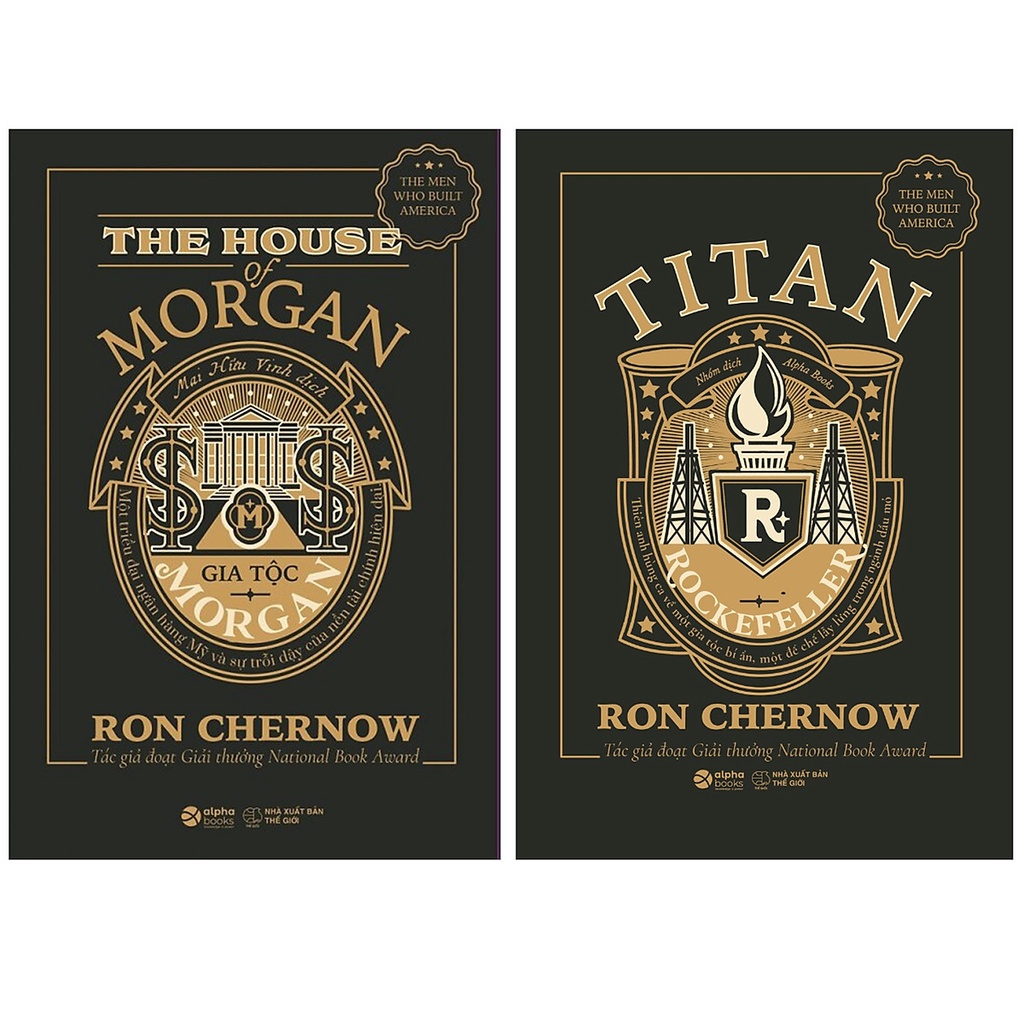 Sách - bộ 2 cuốn về hai gia tộc lừng lẫy : gia tộc morgan + titan - gia tộc rockefeller