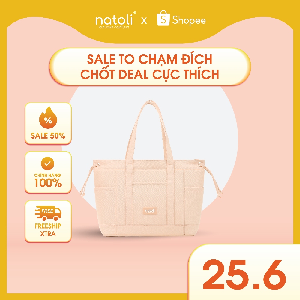 Túi tote NATOLI, 2 mặt đeo vai đựng laptop cao cấp - BST Elegant Edge Bag T19