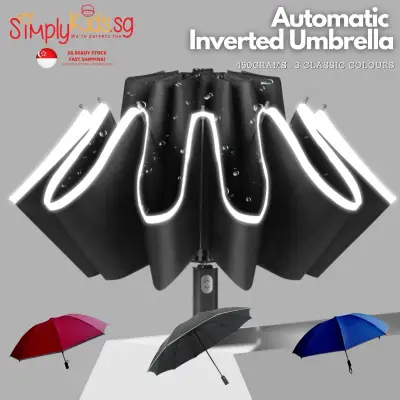 [SG SELLER] Automatic Inverted Umbrella / Anti-UV / Rain Umbrella / Car Umbrella / Foldable Umbrella - SG READY STOCK, FAST SHIPPING!