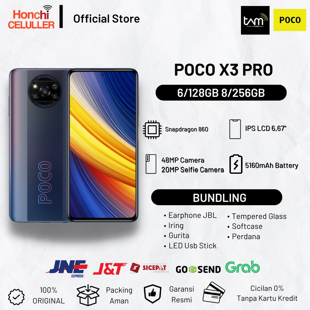 Xiaomi POCO X3 Pro 8/256GB 6/128GB Garansi Resmi POCO Indonesia TAM Harga  3,049,000 Ringgit*Penghantaran Percuma