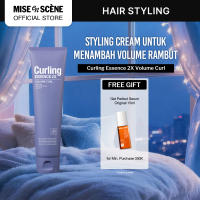 mise en scene Curling Essence 2X Volume Curl 150ml - Krim Styling Rambut Ikal dengan Tekstur Ringan untuk Volume Tahan Lama
