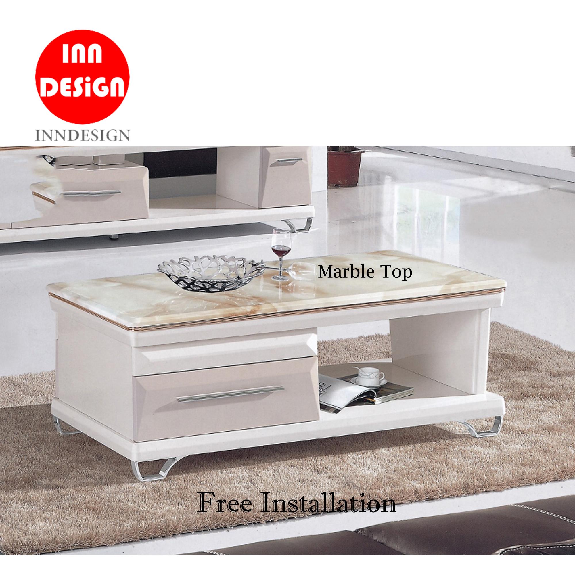 Jewel Marble Top Coffee Table (Free Delivery and Installation)