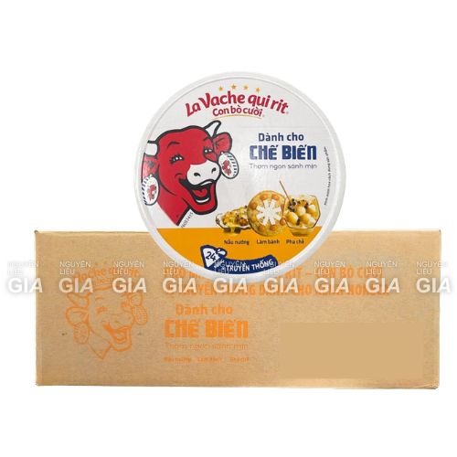 [THÙNG 24 HỘP] Phô mai bò cười chế biến vị truyền thống hộp 3 lớp 336g