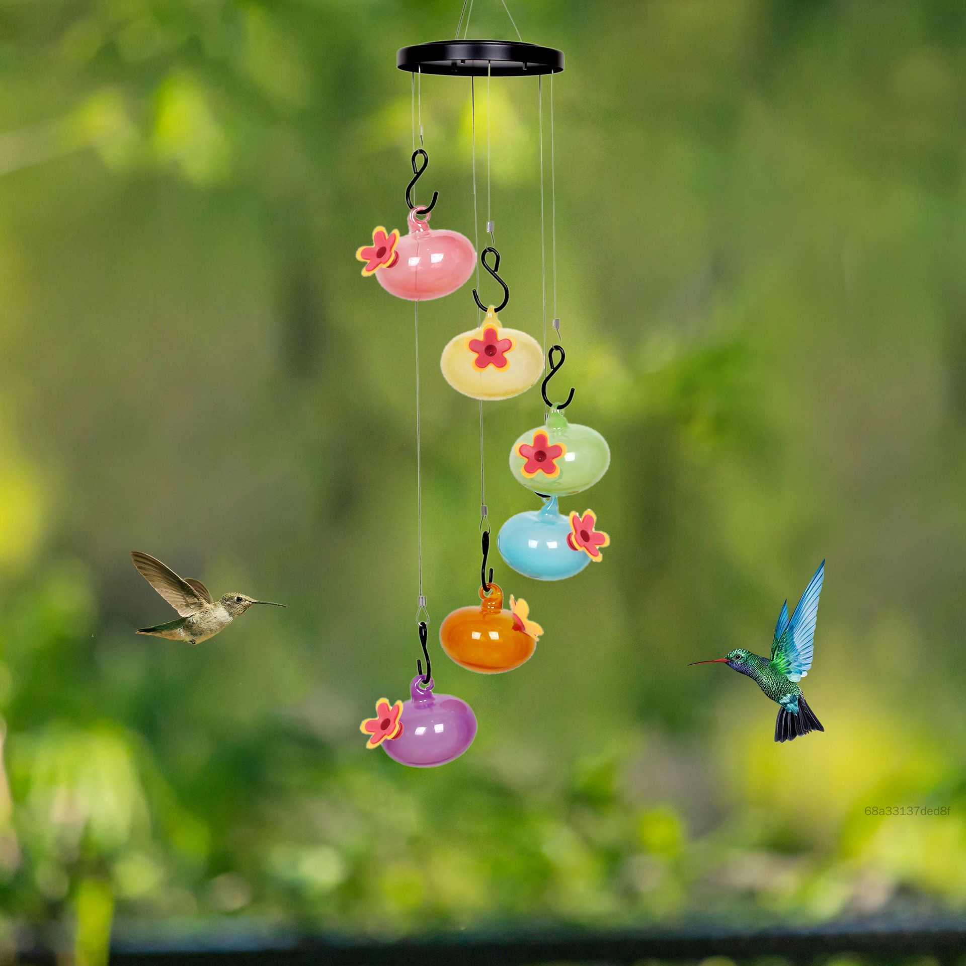 Gió Chime Hummingbird Water Feater Wind Chime Shape Hummingbird Water Studenter thích hợp cho sân trong và boong sto-vn - 5