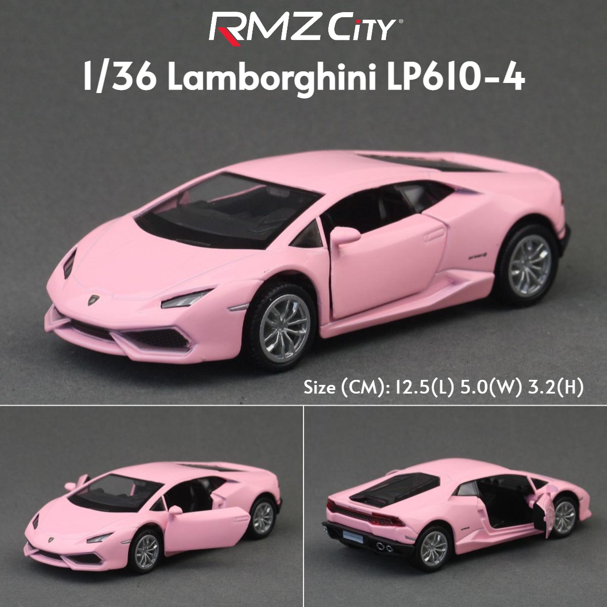 1/36 Lamborghini Super Sport Toy Car Model For Children Diecast Metal Miniature Pull Back Collection Gift Kid Boys - 4
