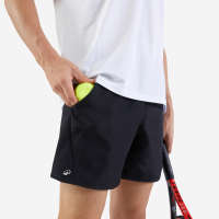 Decathlon Mens Tennis Pickle Ball Shorts Essential - Black Navy Blue