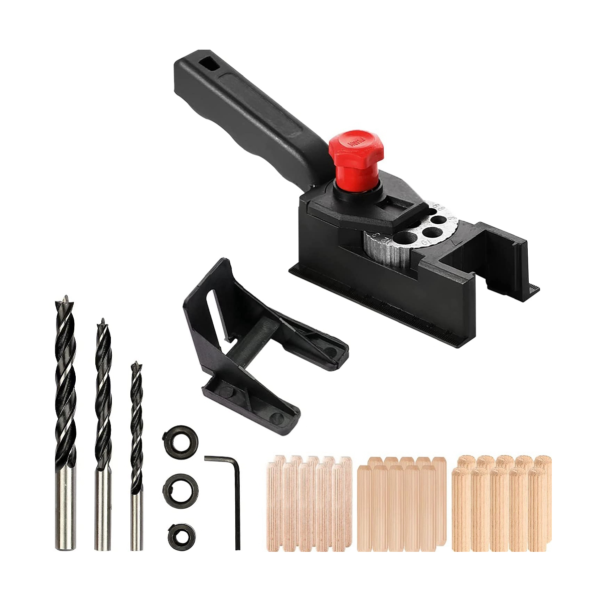 38 Piece Drilling Template Set Wood Dowel Drilling Template Wood Dowel Aids for Craftsmen and Woodworking Enthusiasts