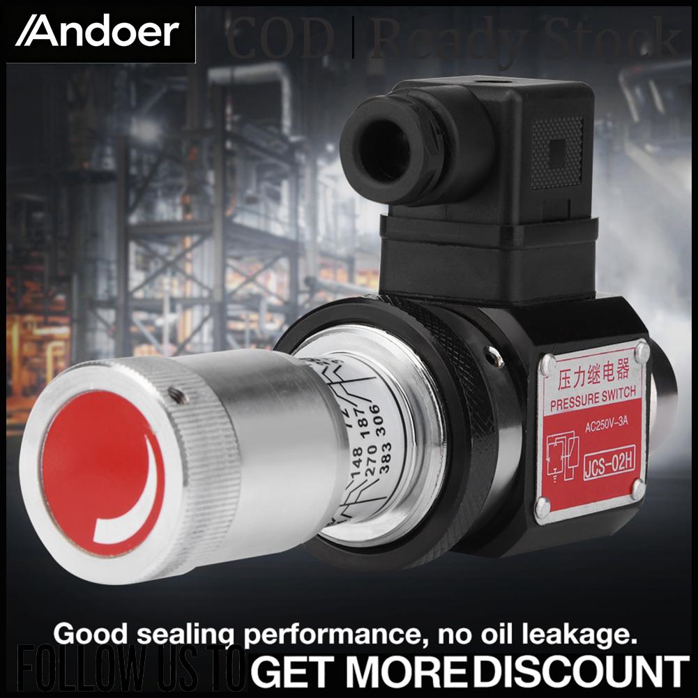 Andoer Jiaocha JCS 02H PT1/4 Công tắc áp suất thủy lực Rơle áp suất 5 35Mpa 60 350kgcm2 Giá 650,000 Đồng*Miễn phí vận chuyển