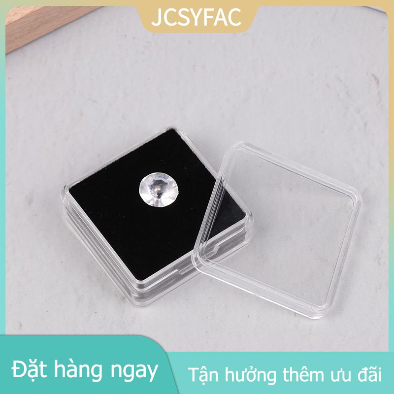 YINGRAN 1 pcs kim cương trần hộp lưu trữ nhựa kim cương hiển thị trường hợp màu đá quý với đôi bên trong đệm Trần Đá Hộp