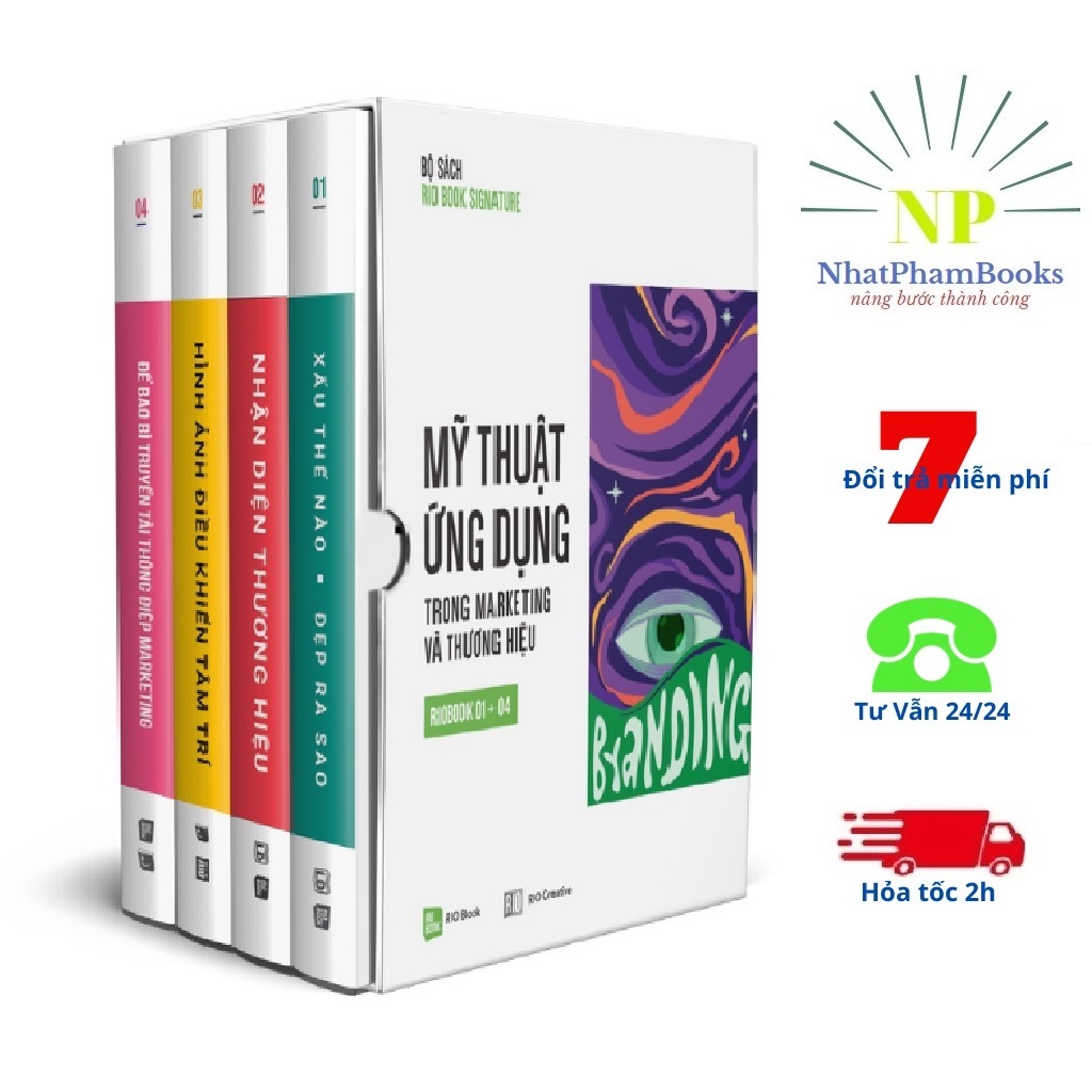 Sách - (Hộp Boxset) Combo RIO Book Signature - Mỹ Thuật Ứng Dụng Trong Marketing Và Thương Hiệu - Rio Book