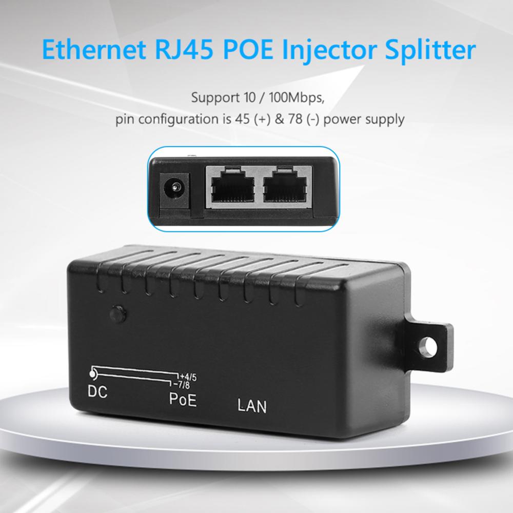 100Mbps POE Injector Splitter for IP Camera POE Wall Adapter Module