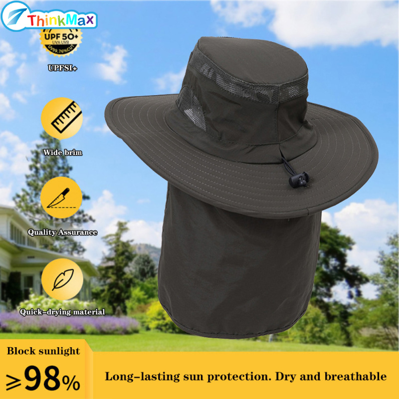 Wide Brim Sun Hats, Breathable Summer Sun Hat With Wide Brim 360° Mesh Ventilation Fishing Hat For Men Women, Bonnie Bucket Fishing Hiking Beach Garden ราคา 173 บาท*ส่งฟรี