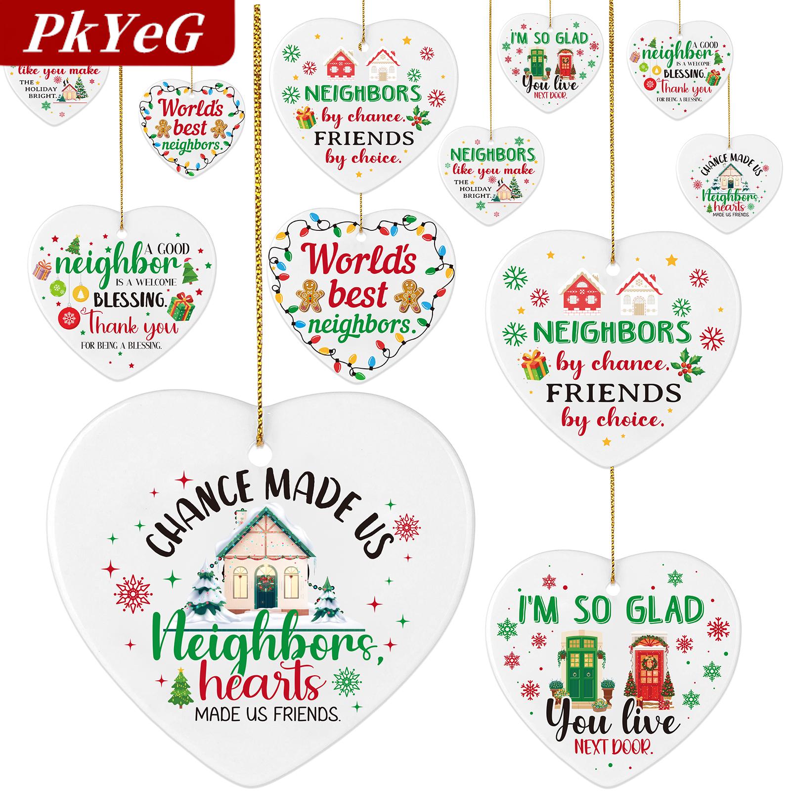โทรศัพท์มือถือและแท็บเล็ต PkYeG ของขวัญเพื่อนบ้าน 12 ชุดของขวัญคริสต์มาสที่ดีที่สุดของประดับเพื่อนบ้านพร้อมเชือกของตกแต่งต้นคริสต์มาสรูปหัวใจของแขวนของตกแต่งบ้าน ราคา 492 บาท*ส่งฟรี