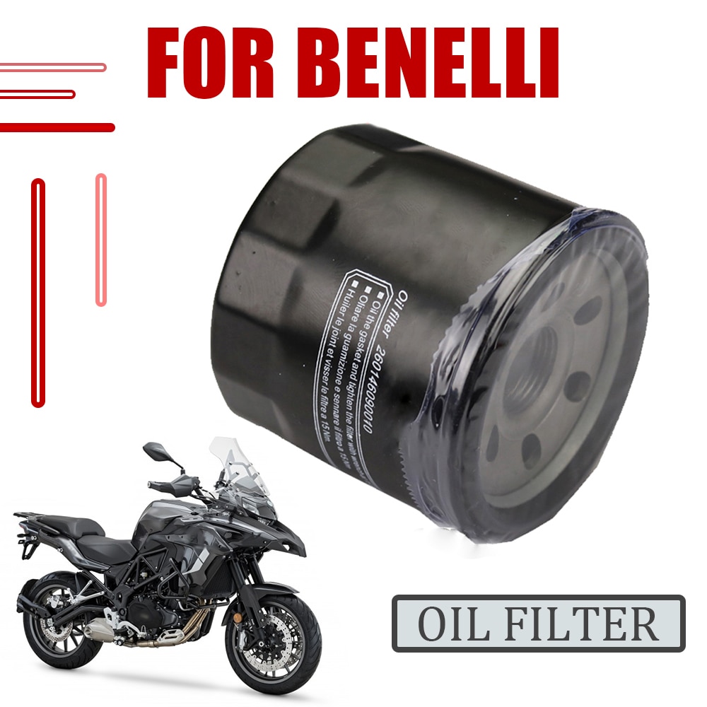 Motorcycle Oil Filter For Benelli TRK502 TRK502X TRK 502 X 502X BJ500 Leoncino 500 BN600 BJ600 BN600 TNT600 TNT300 Essories