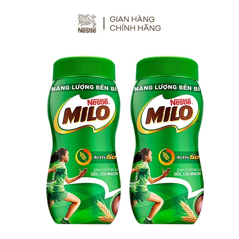 Combo 2 hủ thức uống lúa mạch nestle milo nguyên chất - 400g/hủ