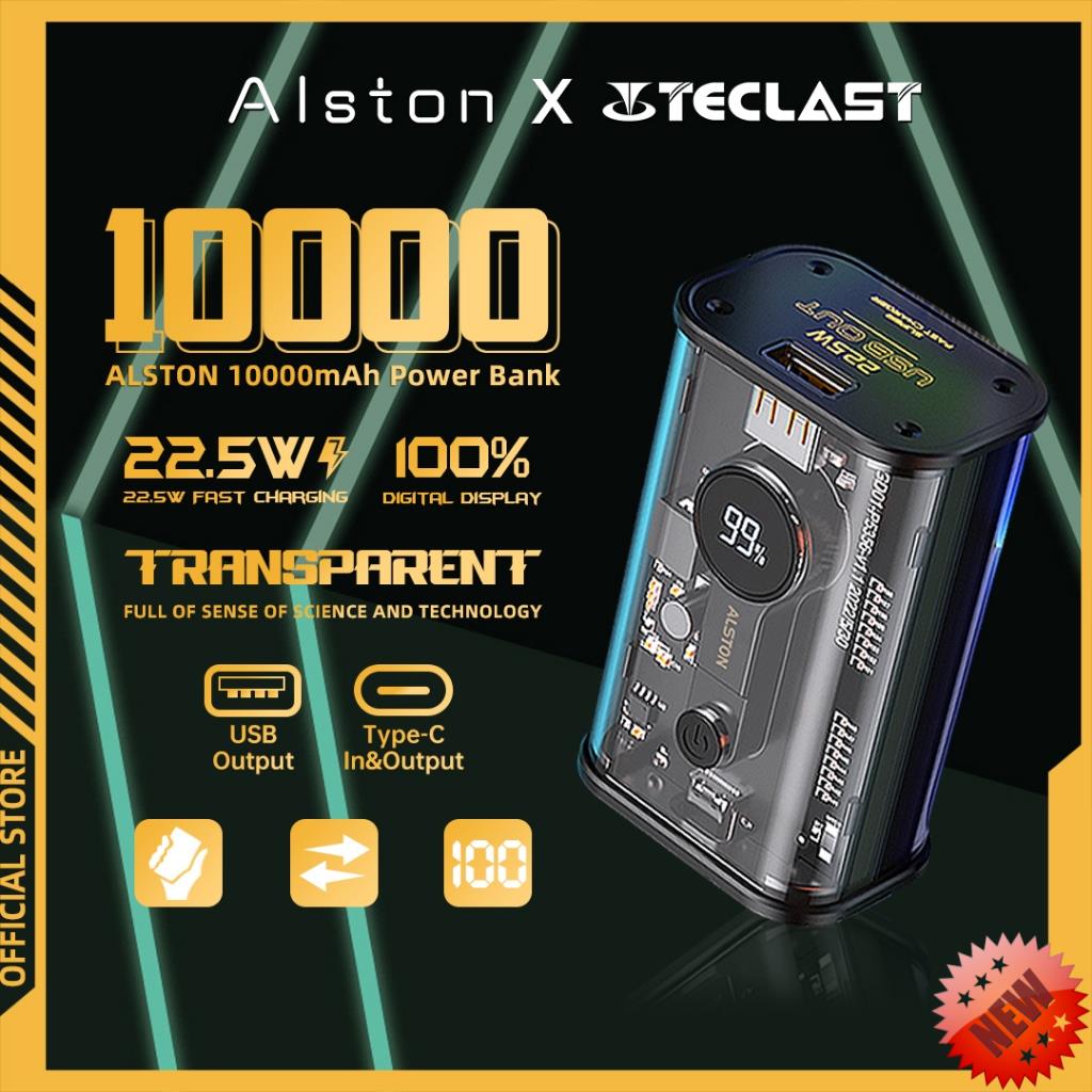 ALSTON x Teclast LA1020 Transparent PowerBank 1000020000mAh 22.5W Fast Charging small mini portab Presyo  1,430 Piso*Libreng Shipping