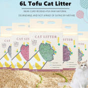 Fast Clumping Dust-Free Tofu Cat Litter - 6L