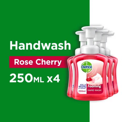 [Bundle of 4] Dettol Foaming Hand Wash Rose Cherry 250ml