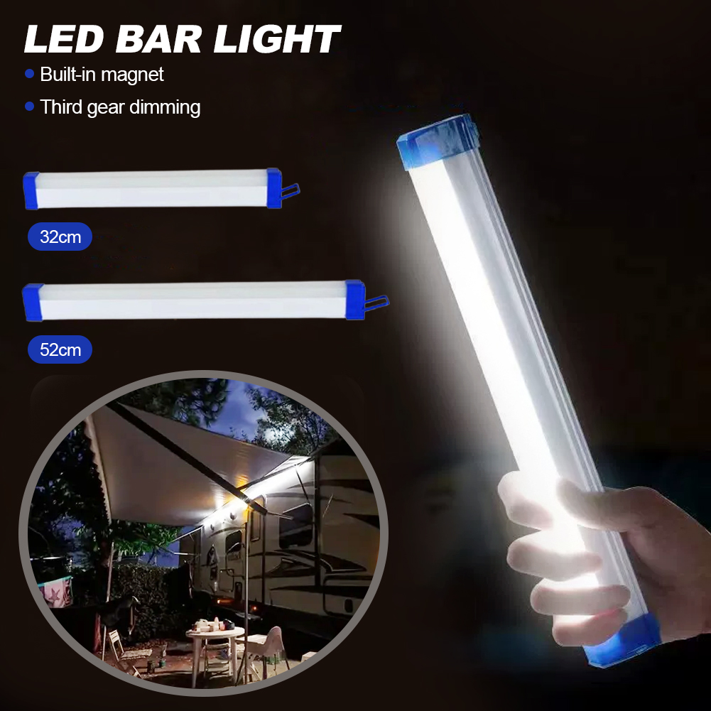 Juanya 30Cm LED Có Thể Sạc Lại Ống Đèn Cắm Trại treo từ tính Ánh Sáng Di Động Bóng Đèn Cho Trường Cứu chiếu sáng ngoài trời Thị Trường Đêm