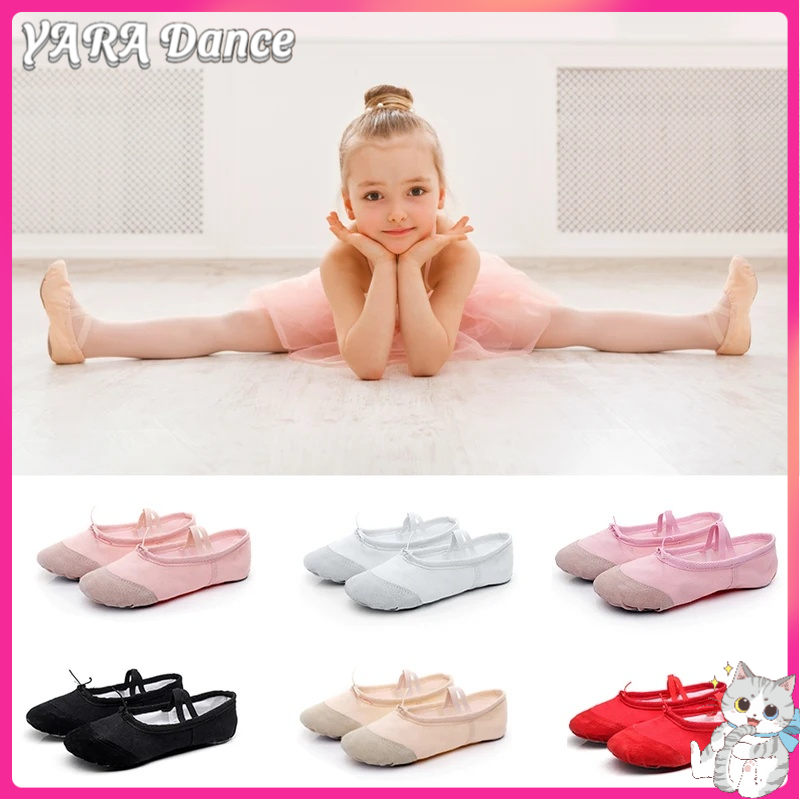 Giày ballet mềm đế vải chuyên nghiệp YARA cho bé gái, dép nhảy cho trẻ em, giày tập yoga, gym, nhảy ballet nữ
