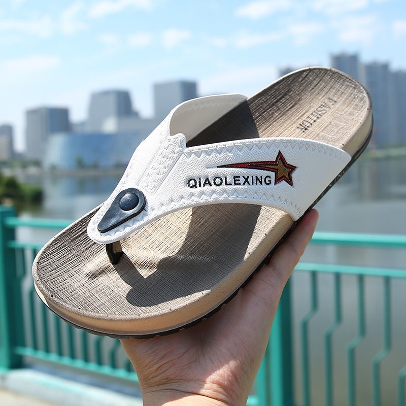 COD DSGRTYTRYTR 2021 Men Flip-Flops Fashion Trend Outdoor Slippers Anti-Slip Wear-Resistant Thick-Soled Soft-Soled Flip-F