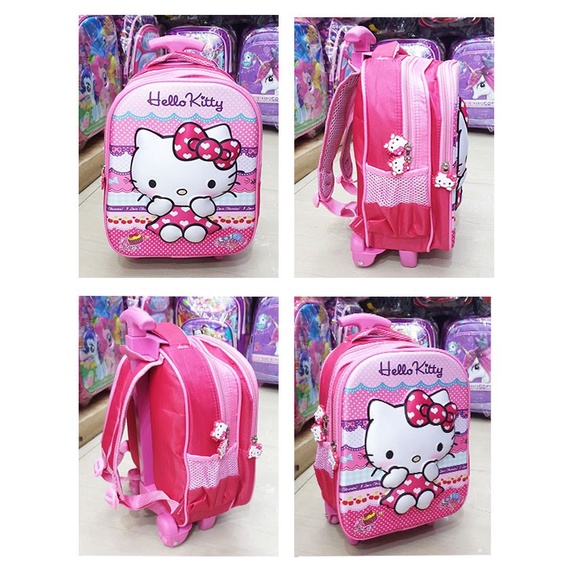 Hello kitty trolley bag for school online