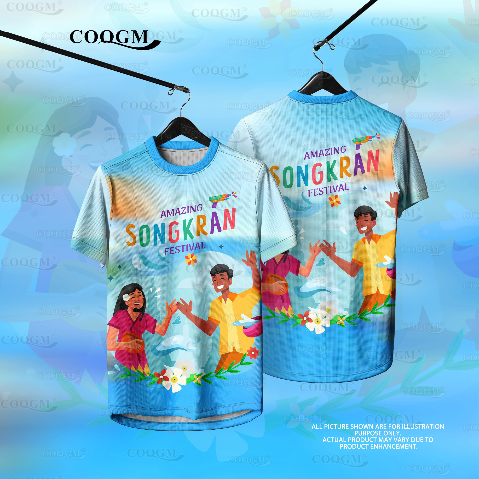 แนวโน้มแฟชั่น เสื้อแจ็กแปปโฮ พร้อมส่ง เสื้อยืดผู้ชาย พิมพ์ลาย เสื้อสงกรานต์ Songkran shirt 2568 รหัส：1 ราคา  103 บาท*ส่งฟรี