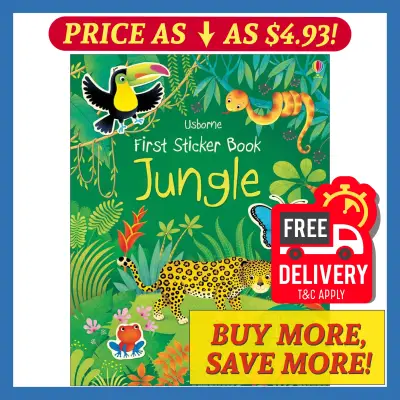 Usborne First Sticker Book Kids Sticker Books Children Activity Early Childhood Education - Jungle