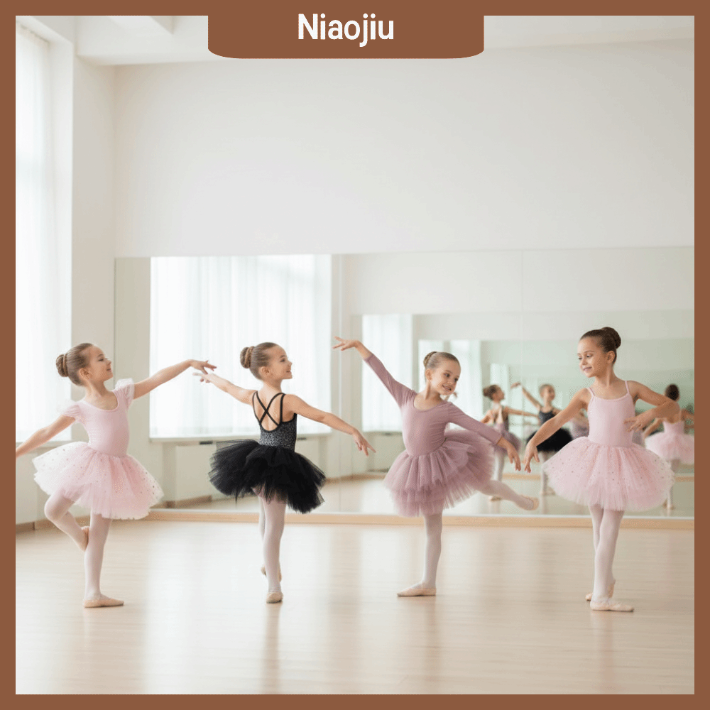 NIAOJIU Đầm sequin Váy tutu ballet cho bé gái Mềm mại Dây đeo chéo Quần áo biểu diễn ballet Chuyên nghiệp Váy công chúa Váy ballet cho trẻ em Thể dục dụng cụ