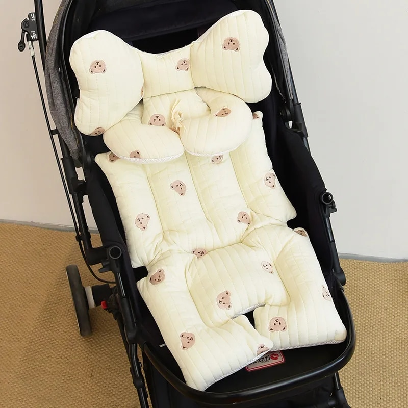Xe đẩy em bé lót ghế bảo vệ trẻ sơ sinh bông Đệm ghế ngồi xe hơi Pad trẻ sơ sinh Toddler nâng đỡ cổ giỏ hàng Nệm Mat phụ kiện xe đẩy em bé