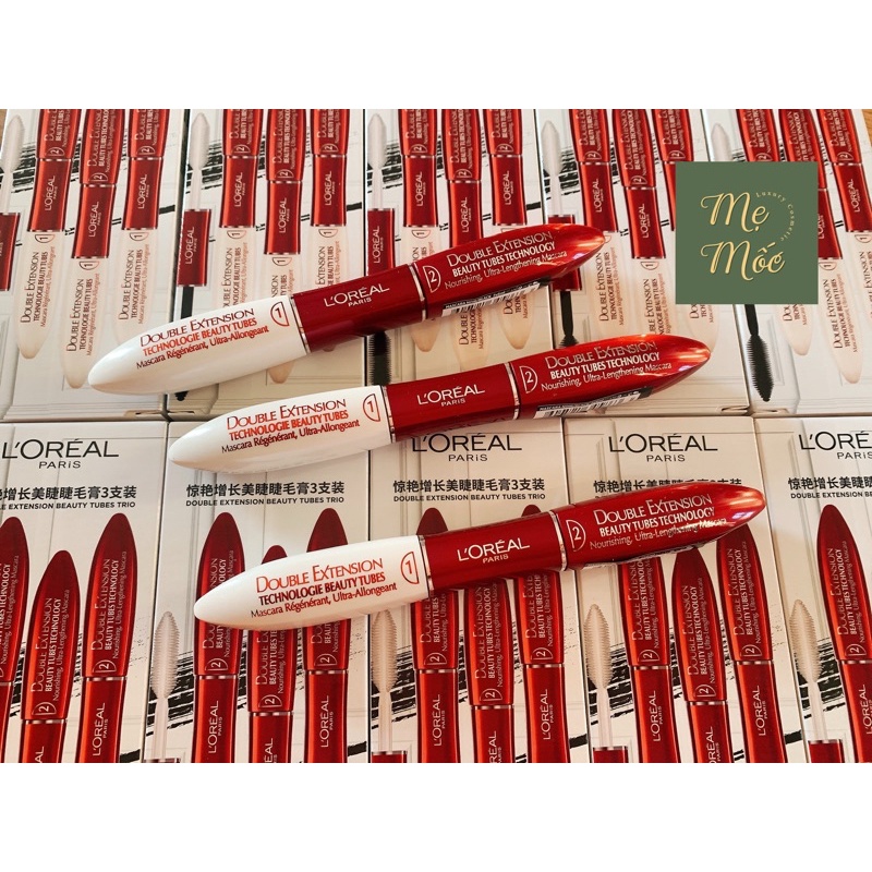 Mascara 2 Đầu Dưỡng Mi L O re al Paris Double Extend Beauty Tubes - SẢN PHẨM CHẤT LƯỢNG CAO, ĐƯỢC YÊU THÍCH SĂN ĐÓN TRÊN THỊ TRƯỜNG HIỆN NAY, HÀNG ĐẢM BẢO DÙNG SIÊU THÍCH MỜI KHÁCH YÊU TRẢI NGHIỆM