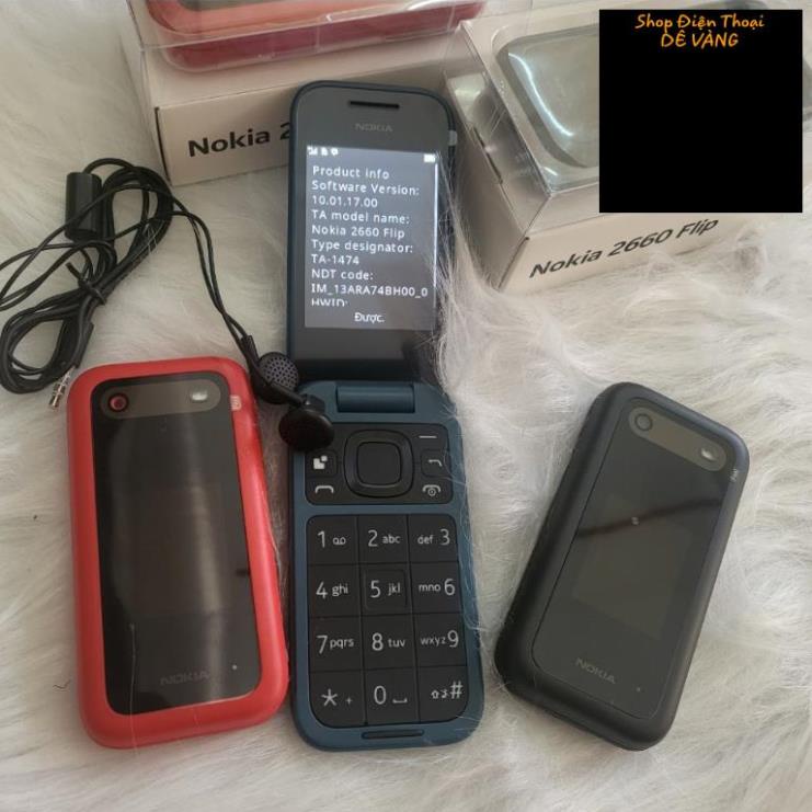 Điện thoại nắp gập nokia 2660 flip sóng 4g 2sim. bh 12 tháng. 1 đổi 1 trong 3 tháng