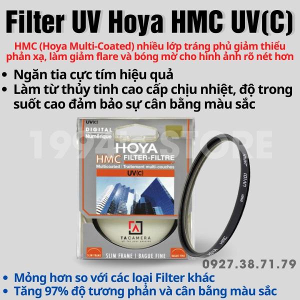 Kính Lọc Filter UV Hoya HMC UV(C) Made in Japan đầy đủ kích cỡ 39mm 43mm 46mm 49mm 52mm 55mm 58mm 62mm 67mm 72mm 77mm 82