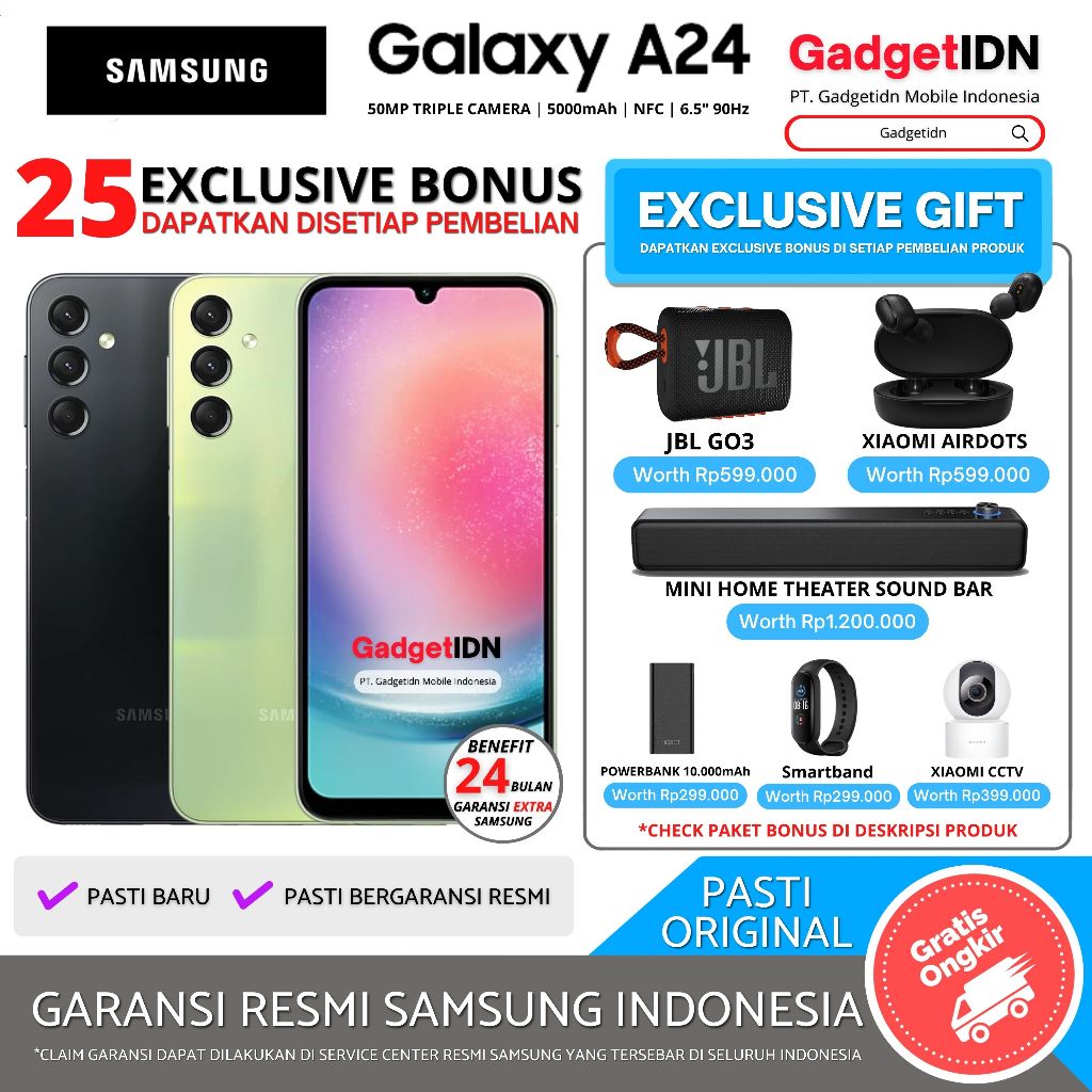 SAMSUNG Galaxy A24 NFC 8/128GB Garansi Resmi Samsung Harga  3,499,000 Ringgit*Penghantaran Percuma