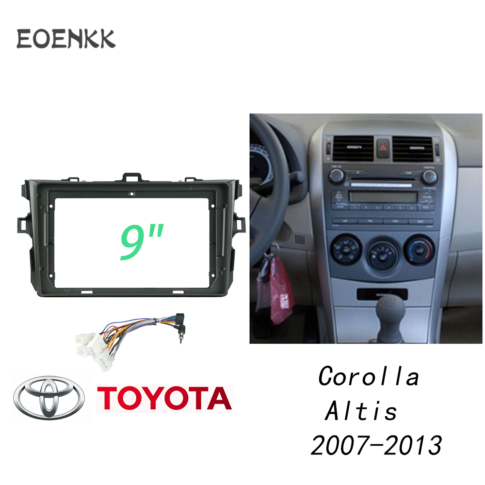 9 inch car big screen fascia 2din android head unit dash board radio frame panel kit for Toyota Corolla Altis 2007-2013 ราคา 279 บาท*ส่งฟรี