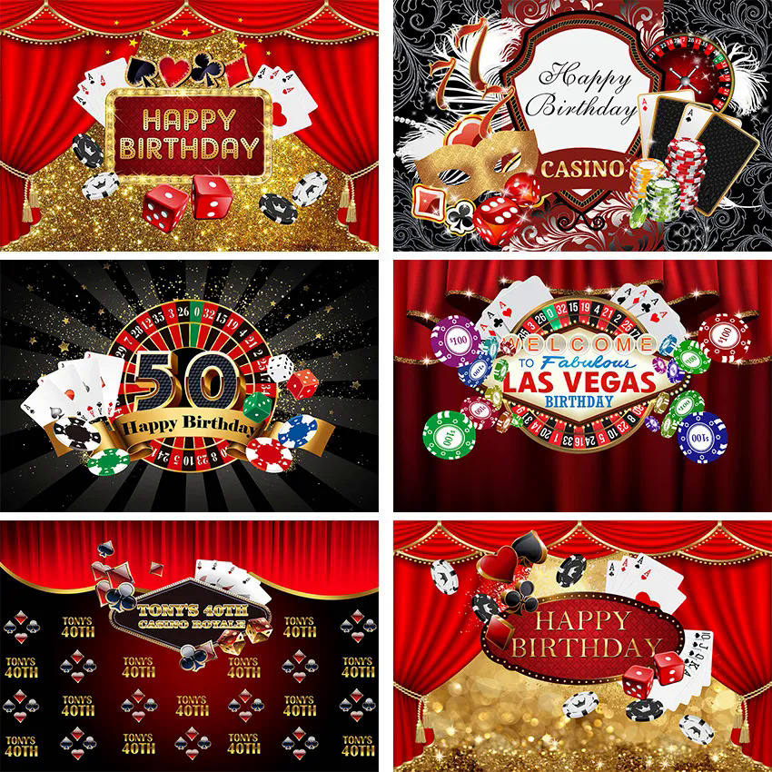 Mehofond Las Vegas Photography Background Casino Party Baby Shower