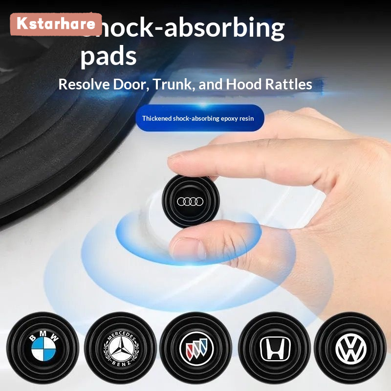 Kstarhare Car Door Shock Absorbing Pad Anti-Noise Vibration Damping Silent Protection Sticker for Trunk Hood Engine Cover Giá 17,000 Đồng*Miễn phí vận chuyển