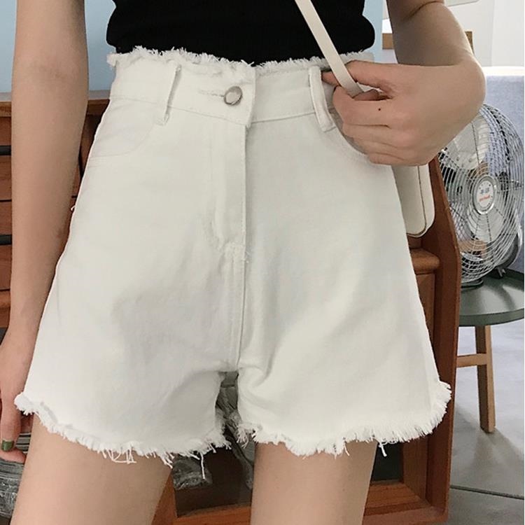 COD DSFEDTERYRTU Quần Short Denim Lưng Cao Kiểu Retro Hàn Quốc Thời Trang Mùa Hè Cho Nữ