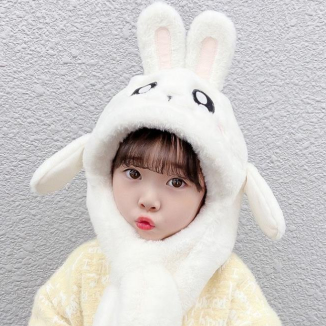 Mũ len trẻ em Mũ bóp tai thỏ siêu đáng yêu siêu xinh