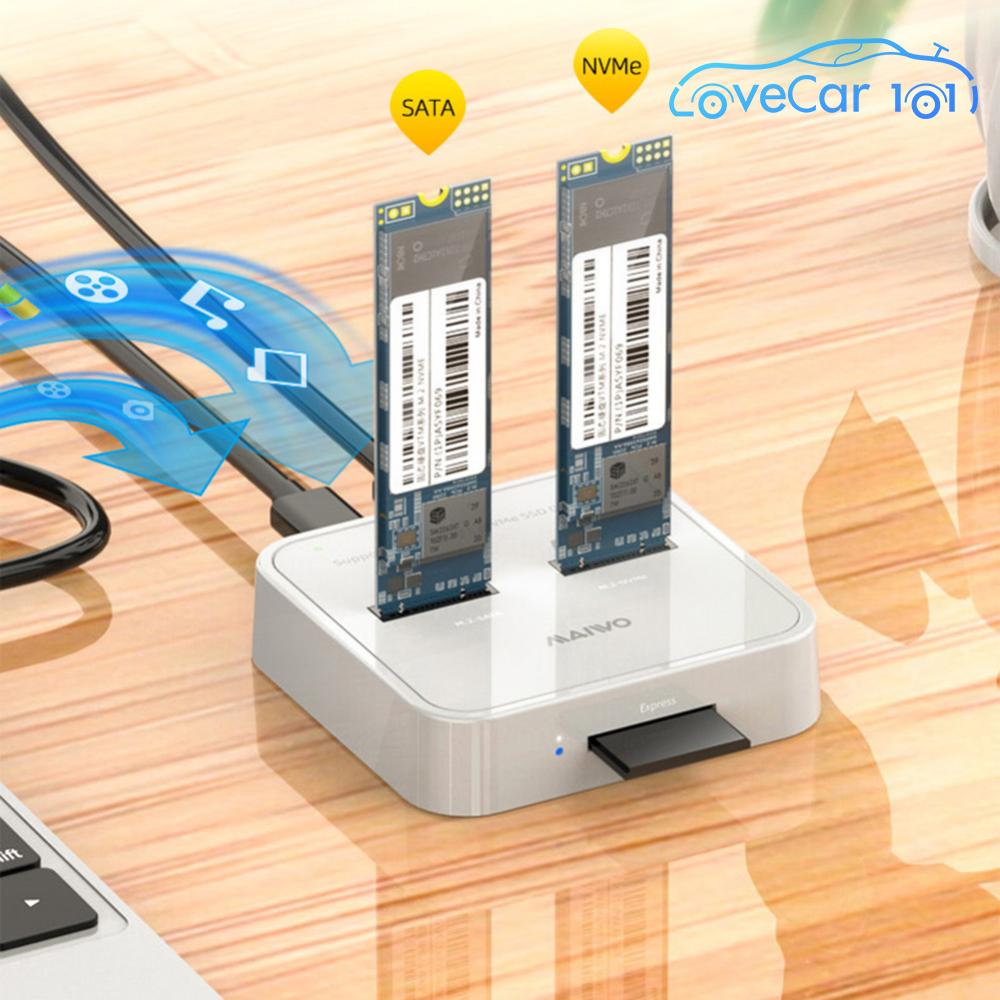 K3016SD M.2 SSD Docking Dual Bay SATA/NVMe SD Card Reader Station ราคา 1,623 บาท*ส่งฟรี