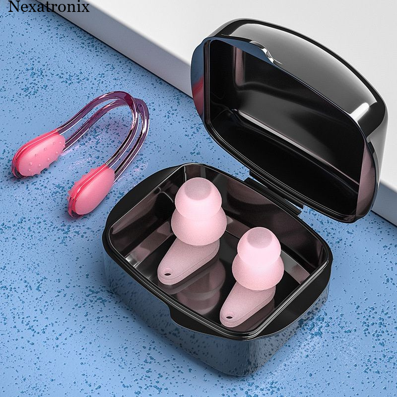 Bộ Dụng Cụ Bơi Lội Gồm Kẹp Mũi + Bịt Tai + Mũi Bằng silicone Chống Nước Chuyên Nghiệp Cho Người Lớn Và Trẻ Em