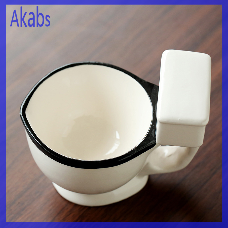 Akabs Nhà Vệ Sinh Cốc gốm 300Ml Trà cà phê Sữa ly kem cốc nước Quà Tặng Giáng Sinh