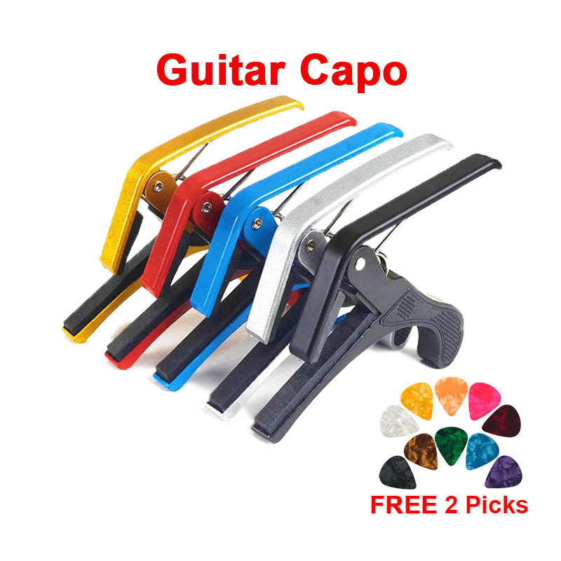 Capo Guitar - Acoustic, Electric, Ukulele + 2 Pick Accessories Set (Gitar Akustik, Elektrik, Ukulele, Kecil Murah) 吉他变调夹 Malaysia