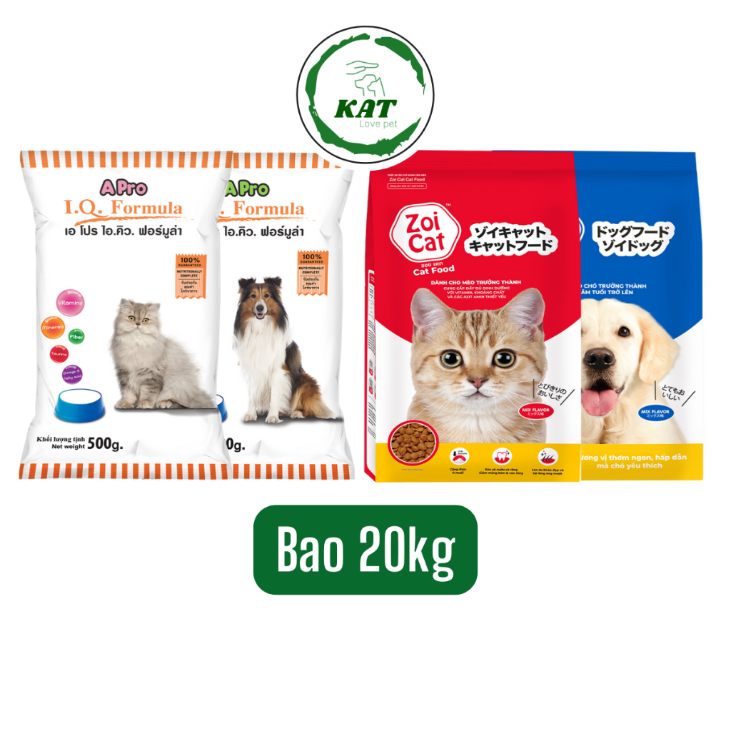 [Bao 20kg] Hạt thức ăn chó mèo A Pro, Zoi Cat, Zoi Dog - Bao 20kg - KAT Love Pet