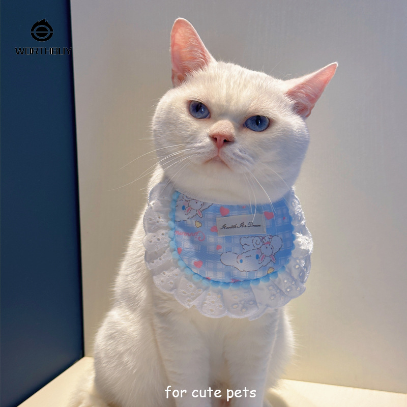Pet phim hoạt hình yếm yếm trẻ em thoáng khí thiết kế mềm mại phụ kiện trang trí dễ thương