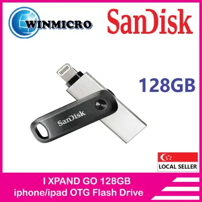 SanDisk iXpand GO Flash Drive 128GB iOS Compatible USB 3.0 with 2 Years Warranty